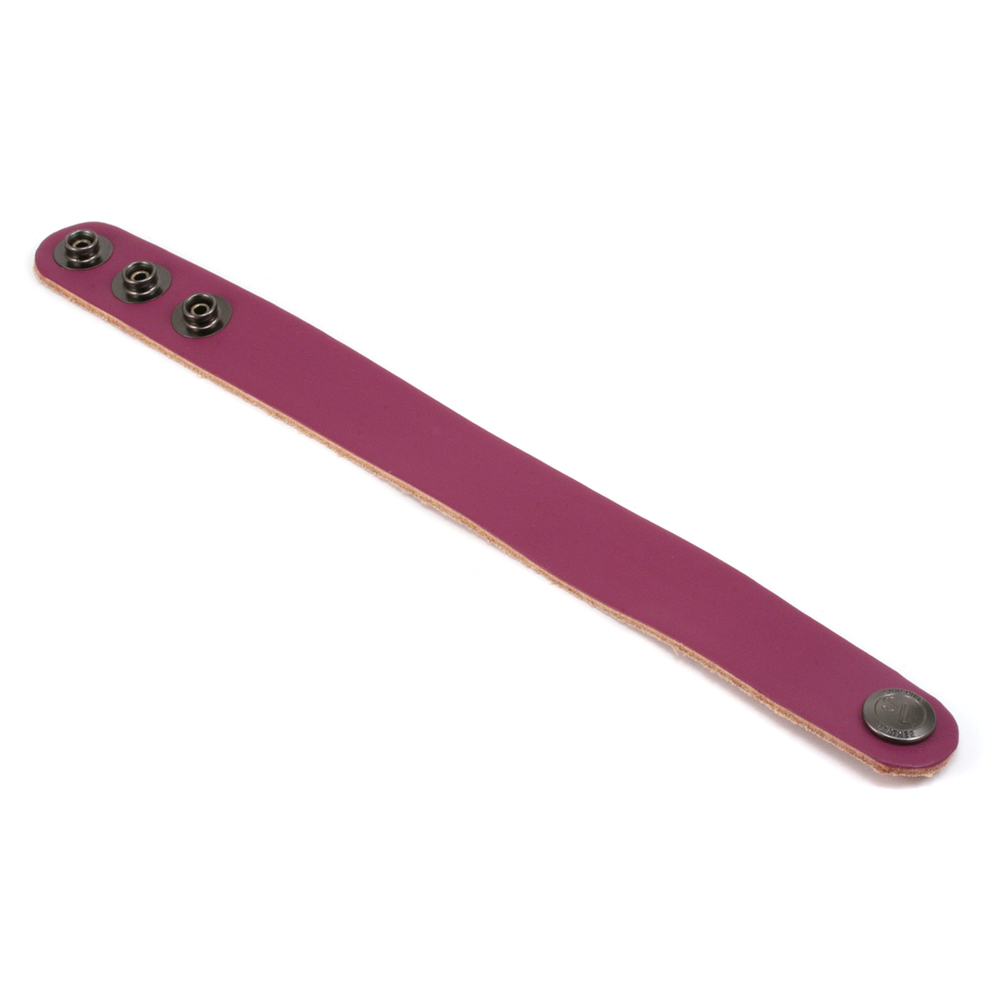 Leather Leather Adjustable Bracelet 7/8" Purple