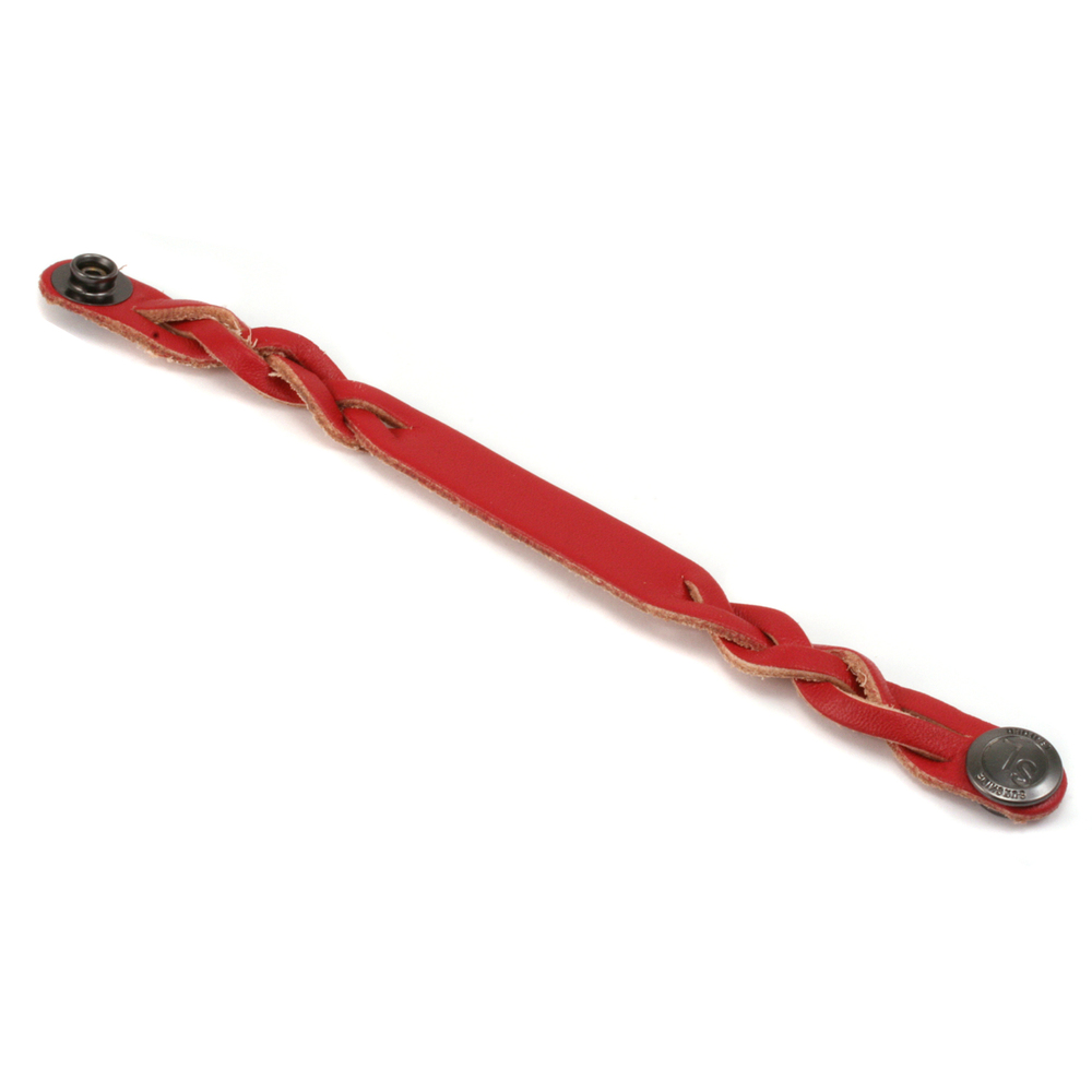 Leather & Faux Leather Leather Braided Bracelet 1/2" Red 6 3/4" Long