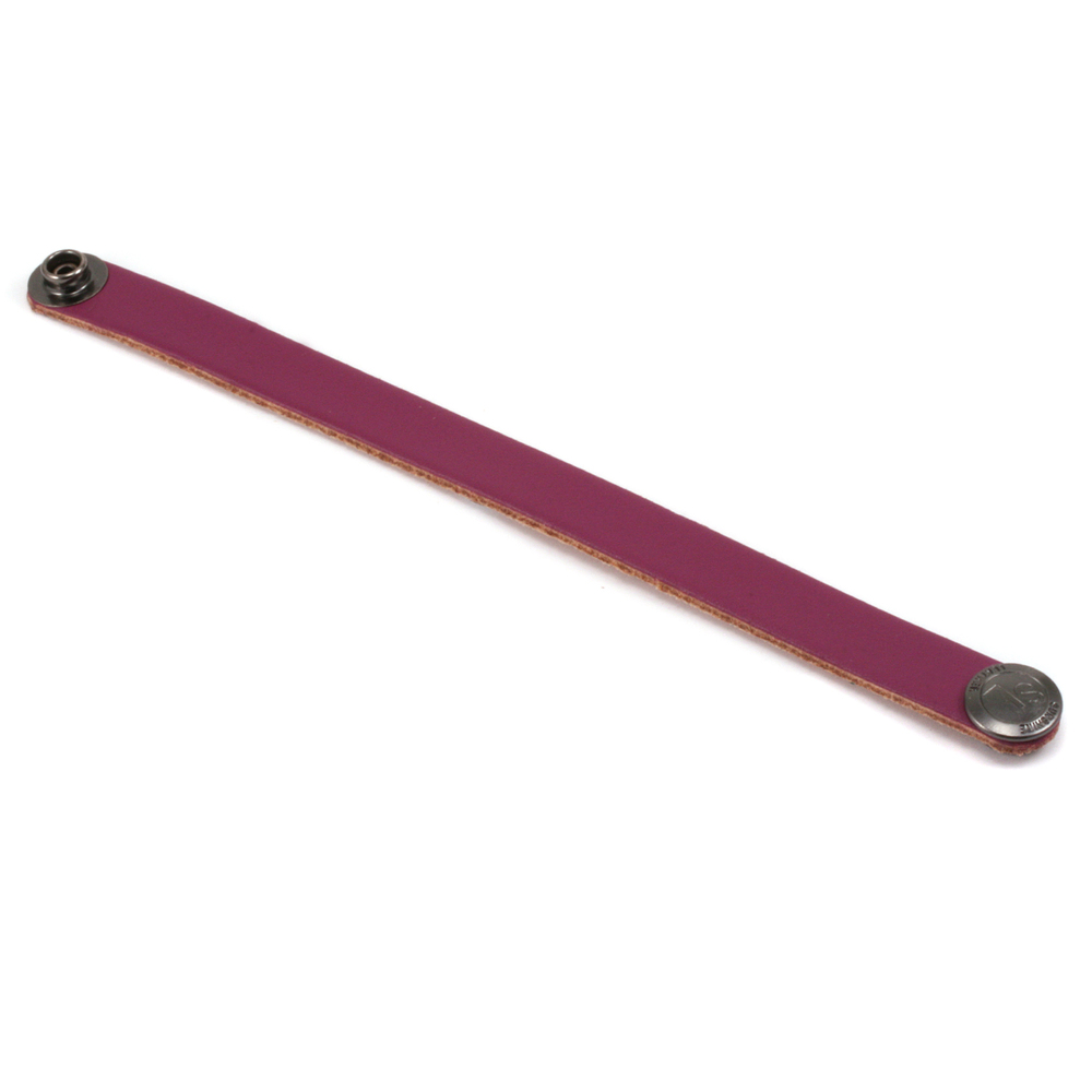 Leather & Faux Leather Leather Bracelet 1/2" Purple 6.5"