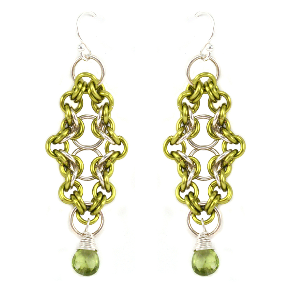 Jump Rings Peridot Enamel Jump Rings 3.5mm, 18g 1oz.