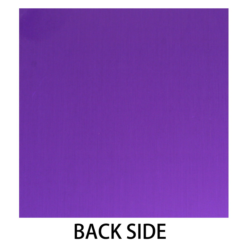 Anodized Aluminum 24g 3x3 Sheet, Design X, Purple