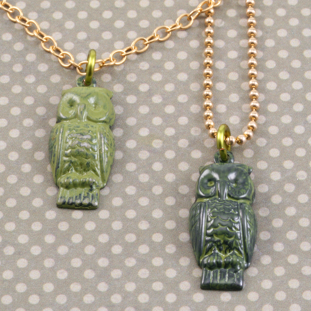 Charms & Solderable Accents Arte Metal Perching Owl Pendant