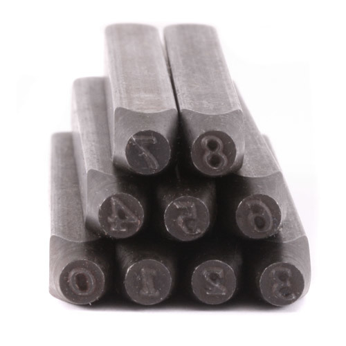 Metal Stamping Tools Lucida Calligraphy Number Stamp Set 3/32" (2.5mm)