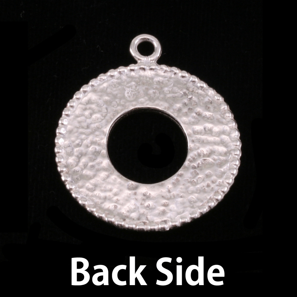 Metal Stamping Blanks Sterling Silver Washer with Dotted Edge
