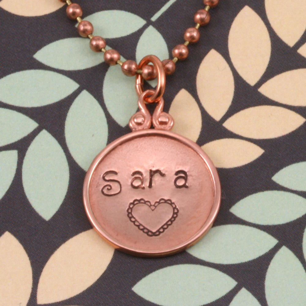 Metal Stamping Blanks Copper Circle Pendant with Raised Edge