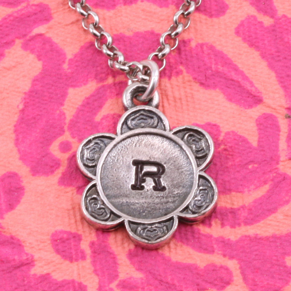 Metal Stamping Blanks Pewter Six Petal Heart Flower