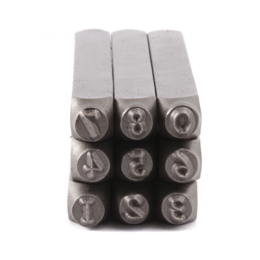 Metal Stamping Tools ImpressArt Newsprint Number Set for Stainless Steel 1/8" (3mm)