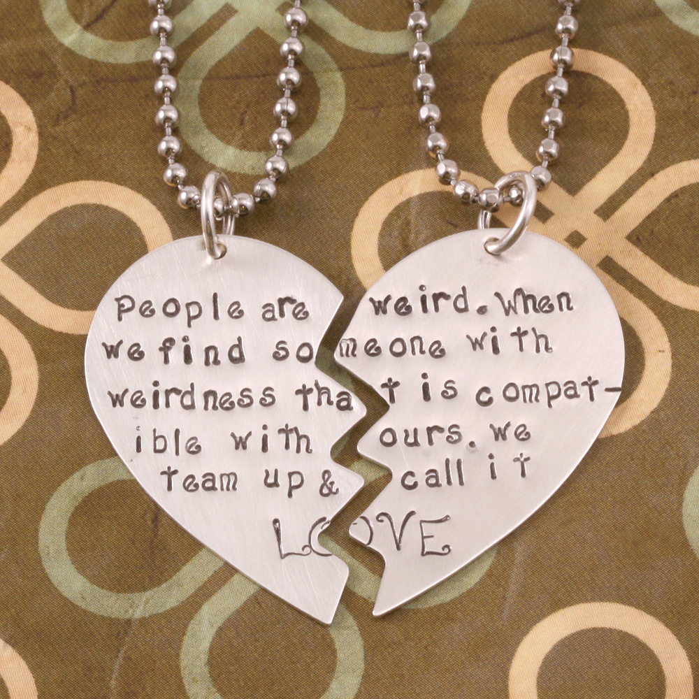 Metal Stamping Blanks Sterling Silver Large Broken Heart, 2 pieces, 24g