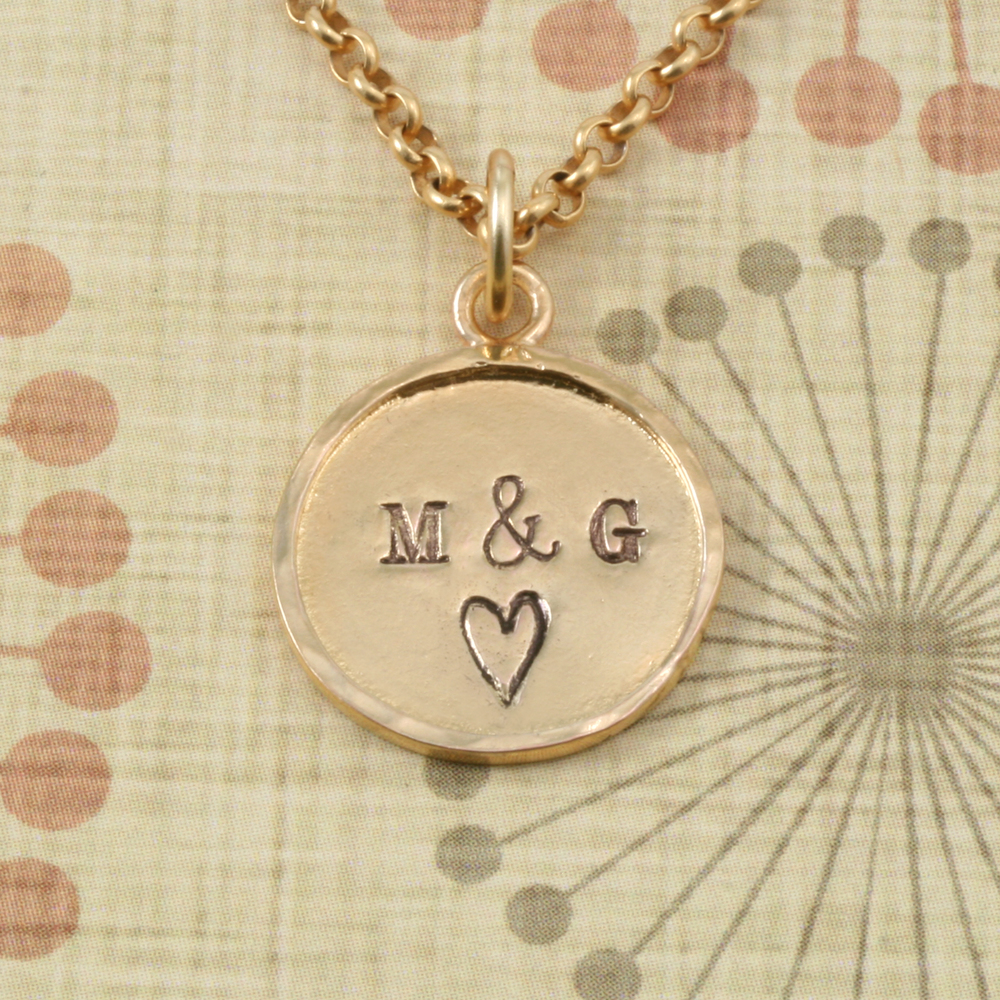 Metal Stamping Blanks Gold Plated Circle with Peened Edge
