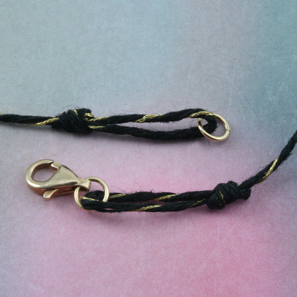 Rivets, Findings & Stringing Hemp Cord- Mini Card Black