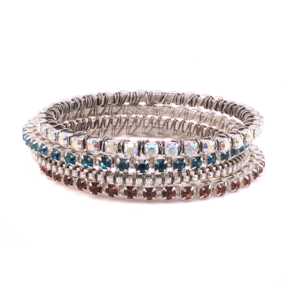 Chain & Clasps Crystal Cup Chain, Silver Plated, 2mm round, Crystal, by the Foot