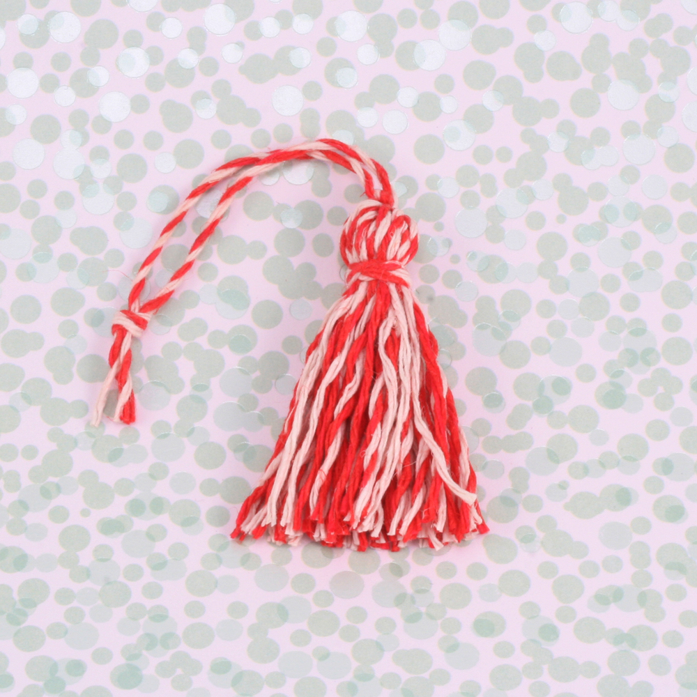 Rivets, Findings & Stringing Hemp Cord- Mini Card Red and White