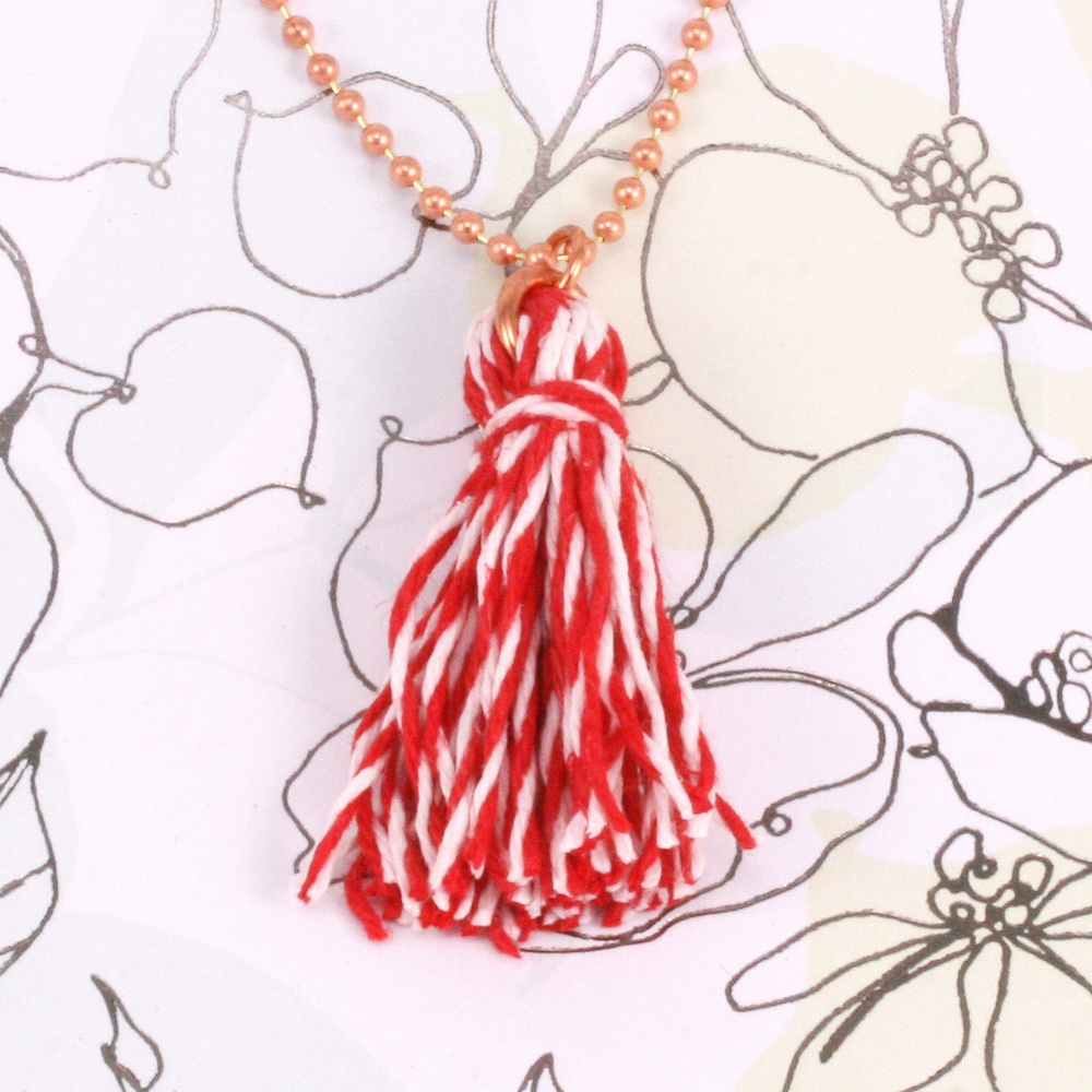 Rivets, Findings & Stringing Hemp Cord- Mini Card Red and White
