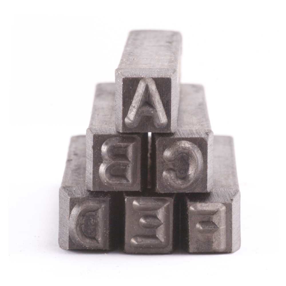 Metal Stamping Tools USA Made Block Uppercase Letter Stamp Set 1/4" (6.4mm)