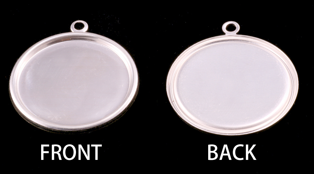 Metal Stamping Blanks Sterling Silver 1 1/2" (38mm) Pressed Circle w/Raised Edge