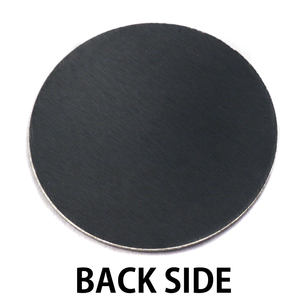 Anodized Aluminum 1" Circle, Black Design #9, 22g