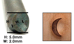 Metal Stamping Tools Solid Crescent Design Stamp