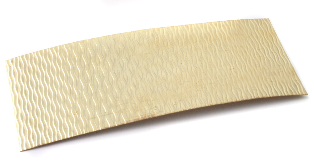 Wire & Sheet Metal Patterned Brass 22g Sheet Metal, Backsplash, 2.5" x 6"
