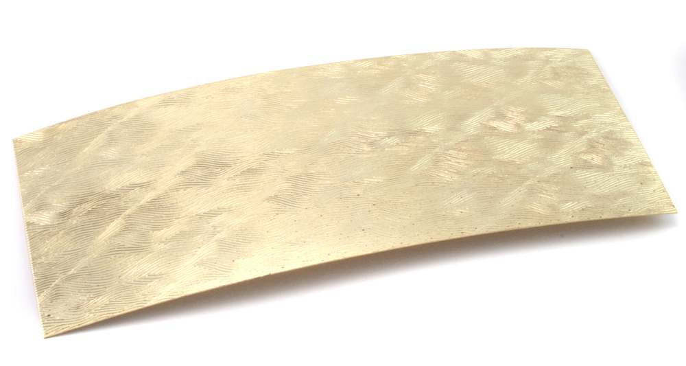 Wire & Sheet Metal Patterned Brass 22g Sheet Metal, Waves, 2.5" x 6"