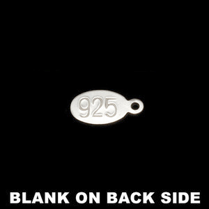 Metal Stamping Blanks Sterling Silver ".925" Oval Tag, 20g