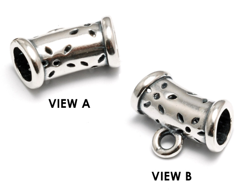 Rivets, Findings & Stringing Wide Tube Slider Bail with Loop