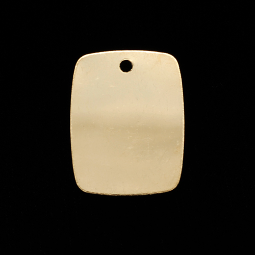 Metal Stamping Blanks Gold Filled Large Rectangle with Hole, 24g