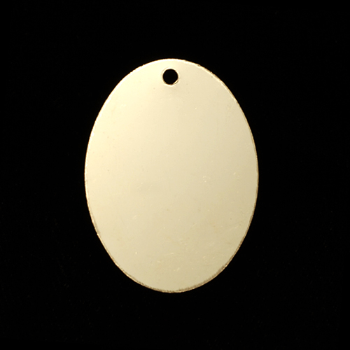Metal Stamping Blanks Gold Filled Oval with Hole, 31.5mm x 23mm, 24g