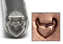 Metal Stamping Tools Heart with Horns Design Stamp