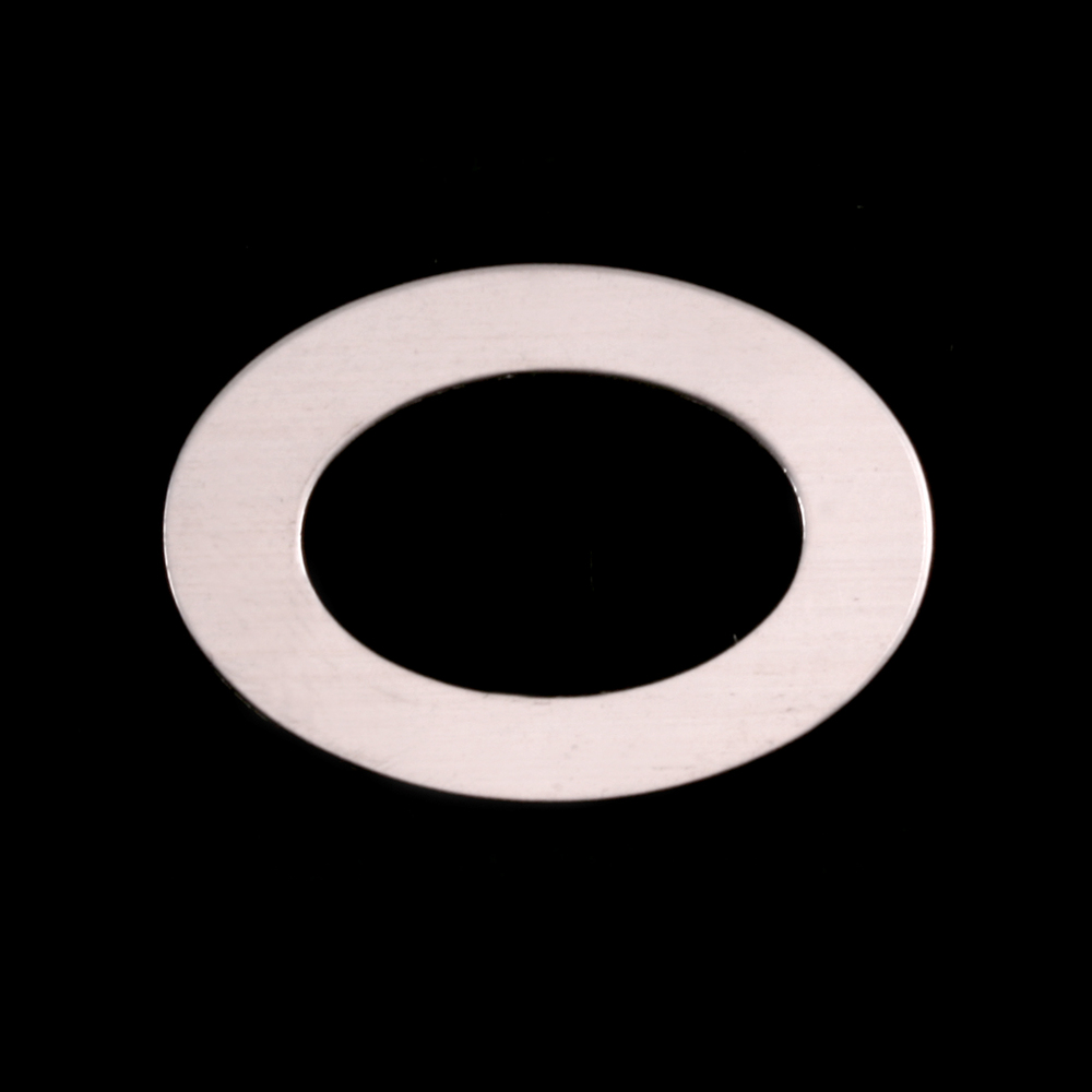 Metal Stamping Blanks Sterling Silver Medium Oval Washer, 24g