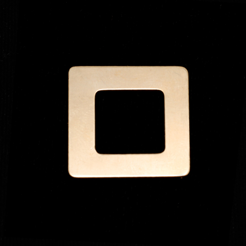 Metal Stamping Blanks Gold Filled Rounded Square Washer, 7/8" OD 1/2" ID, 22g