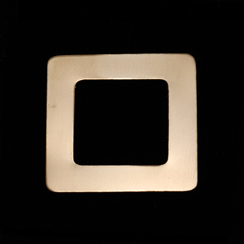 Metal Stamping Blanks Gold Filled Rounded Square Washer, 1" OD 5/8" ID, 22g