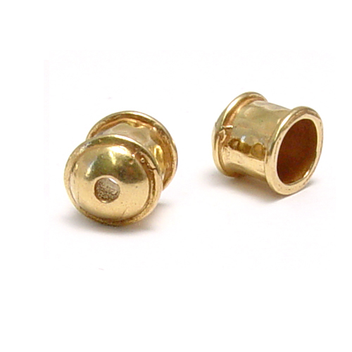 Gold Vermeil end caps for Mermaid Braid project