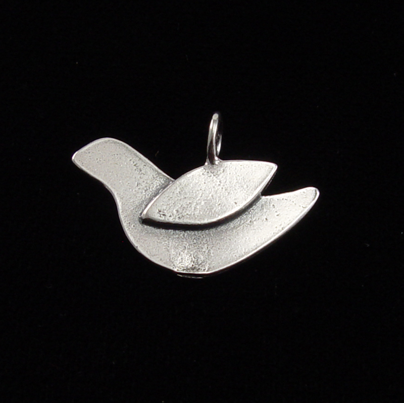 Metal Stamping Blanks Sterling Silver Medium Bird Pendant