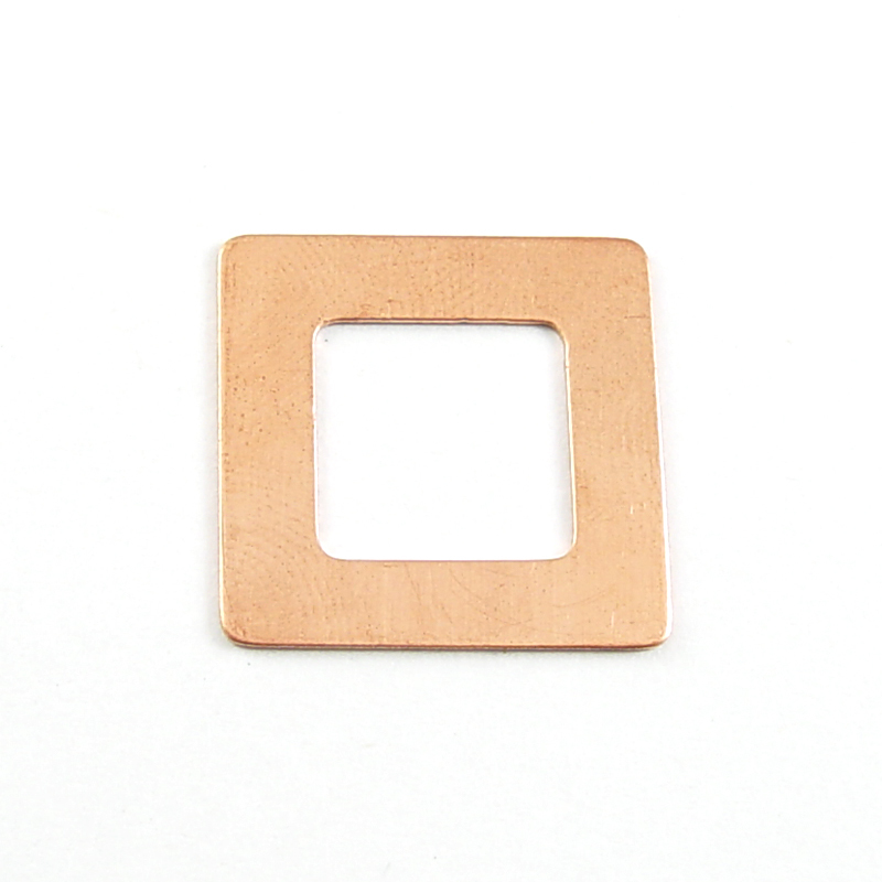 Metal Stamping Blanks Copper Small Square Washer, 24g