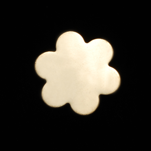 Metal Stamping Blanks Gold Filled Flower with 6 Petals, 17mm (.67"), 20g