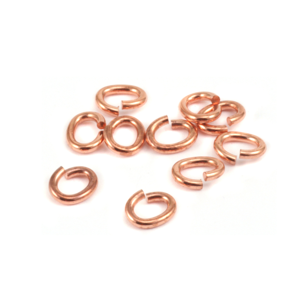 Jump Rings Copper 2.7mm x 4.4mm I.D. 16 Gauge Oval Jump Rings, Pk of 10