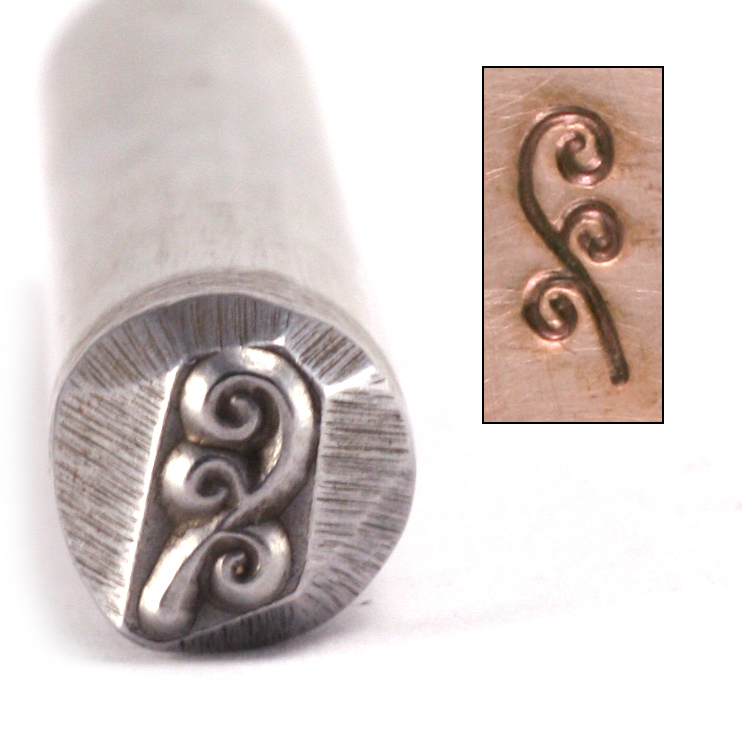 Metal Stamping Tools 3 Flowing Spirals Metal Design Stamp