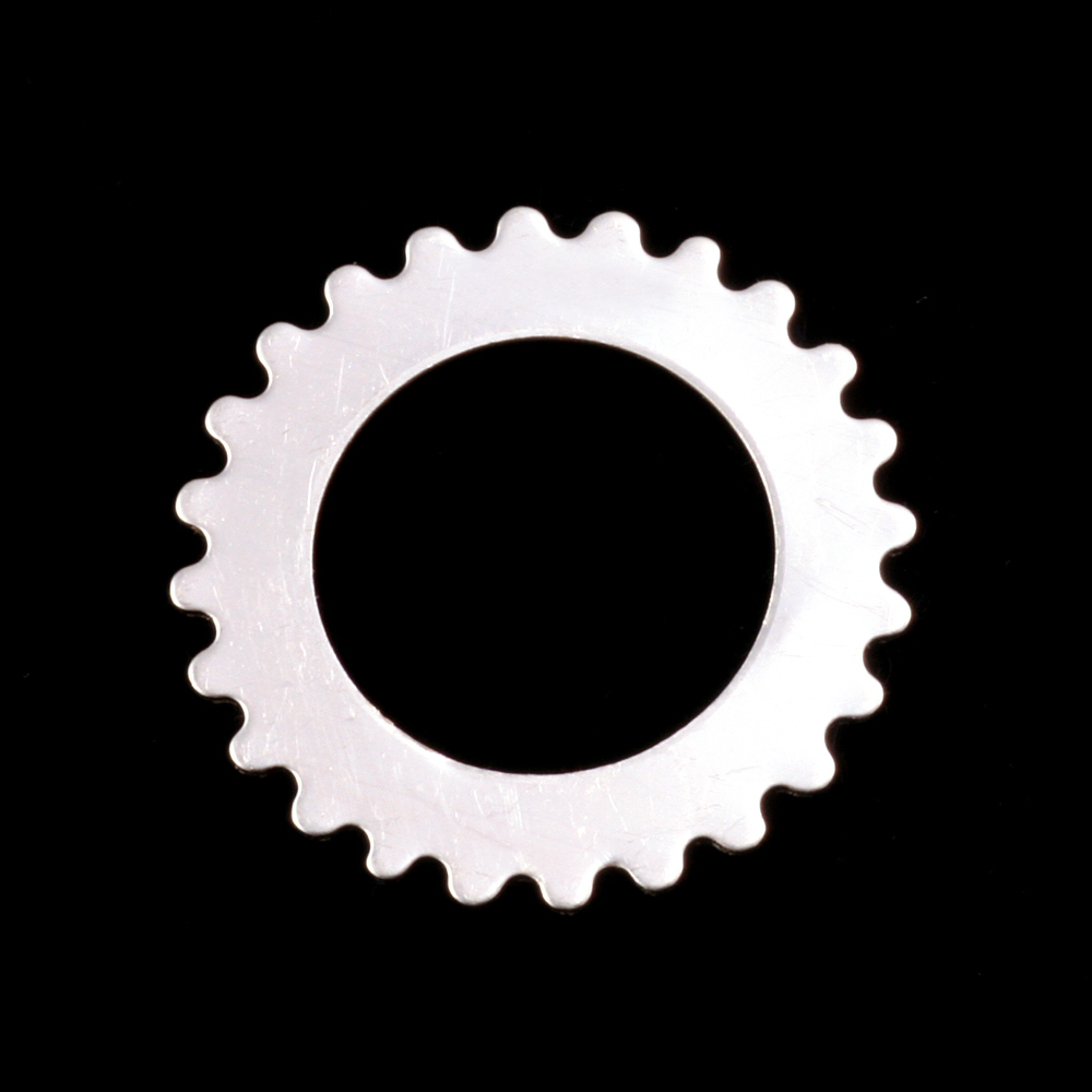 Metal Stamping Blanks Sterling Silver Large Open Cog, 24g