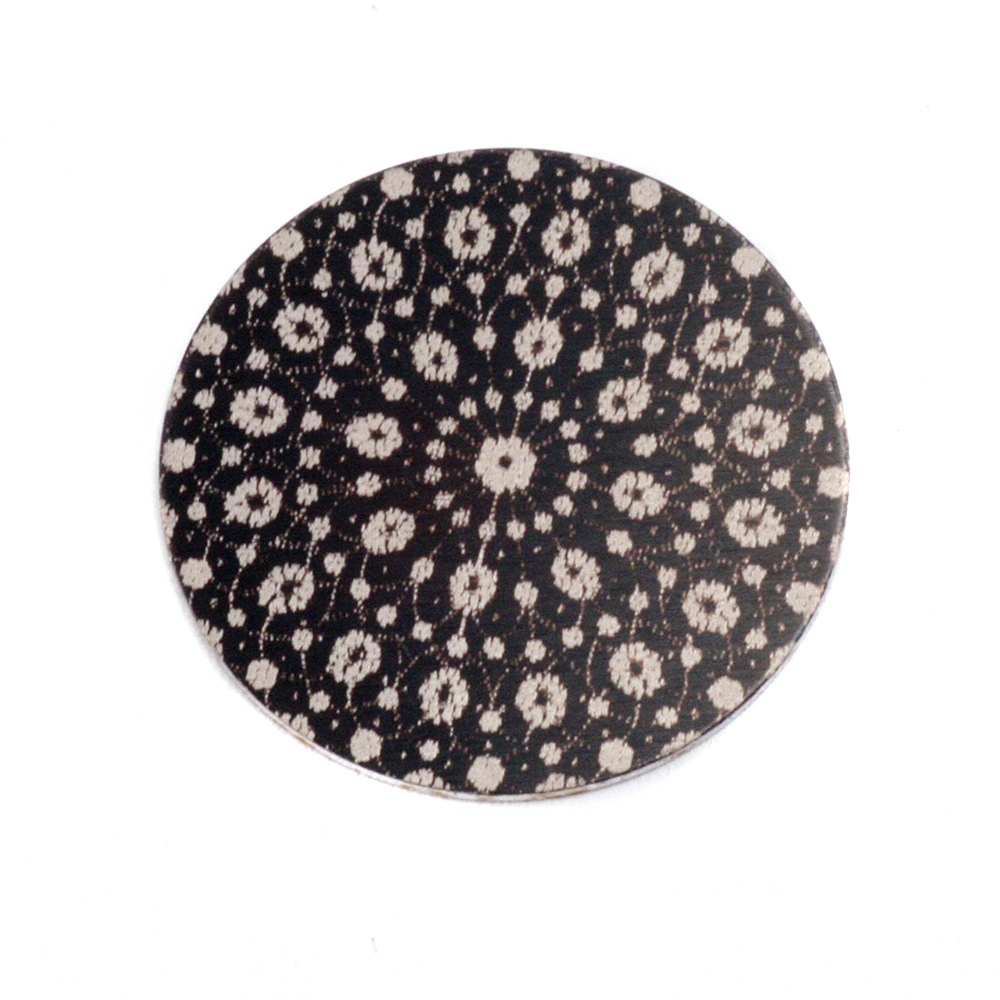 Anodized Aluminum 3/4" Circle, Black Design #9, 22g