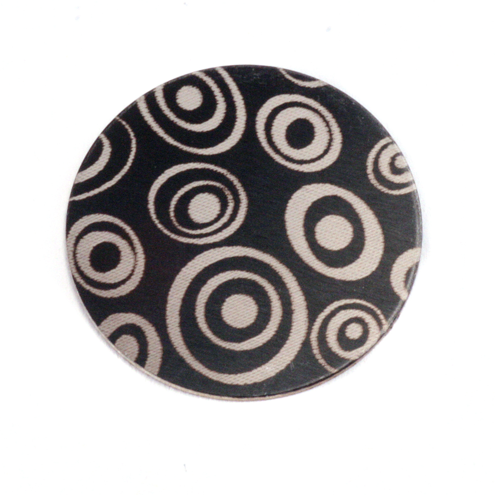 Anodized Aluminum 3/4" Circle, Black Design #13, 22g