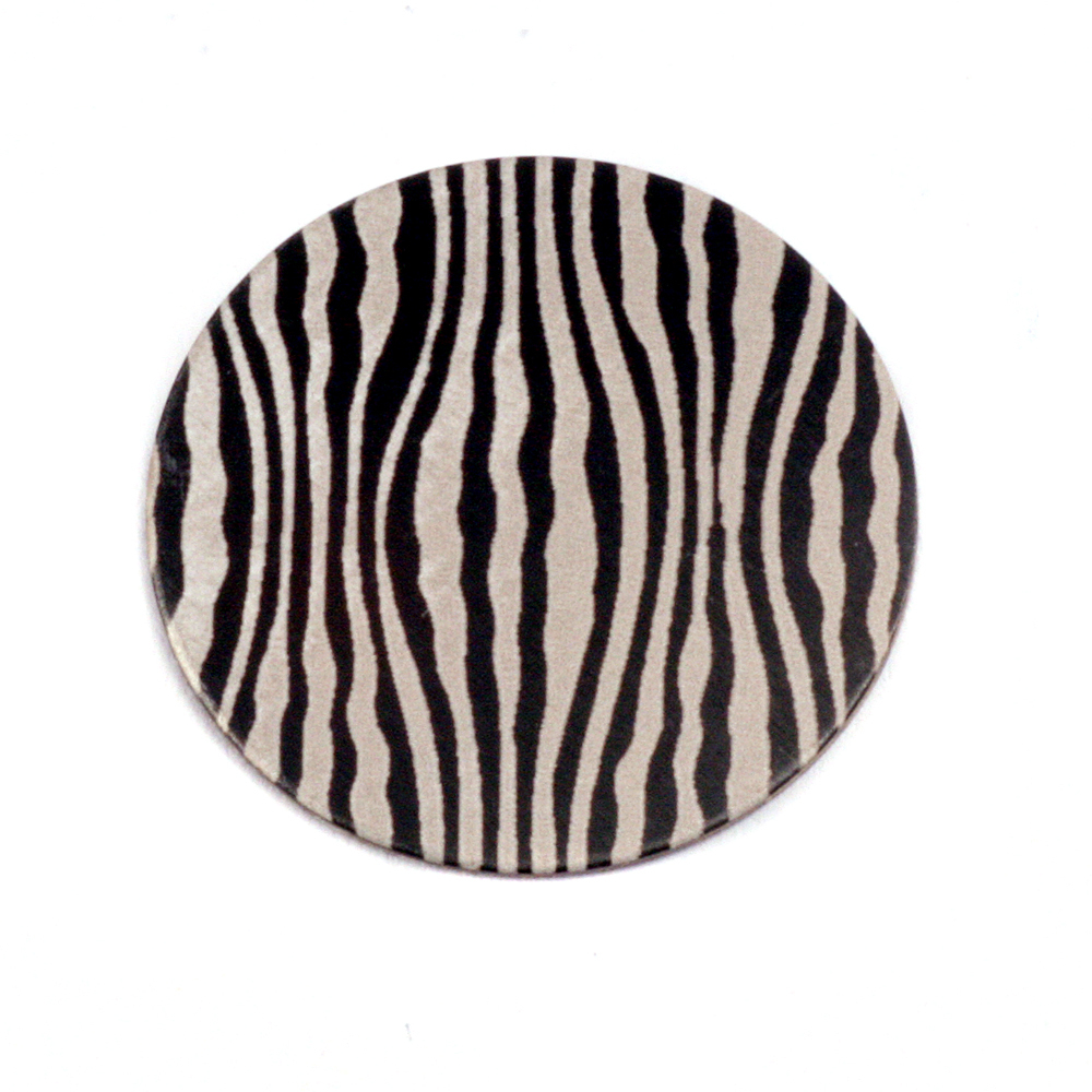 Anodized Aluminum 3/4" Circle, Black Design #18, 22g