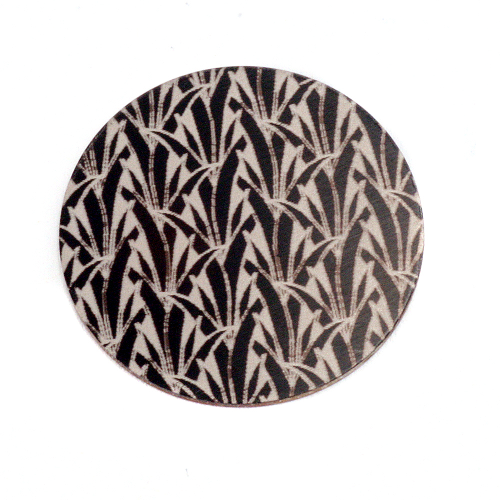 Anodized Aluminum 3/4" Circle, Black Design #19, 22g