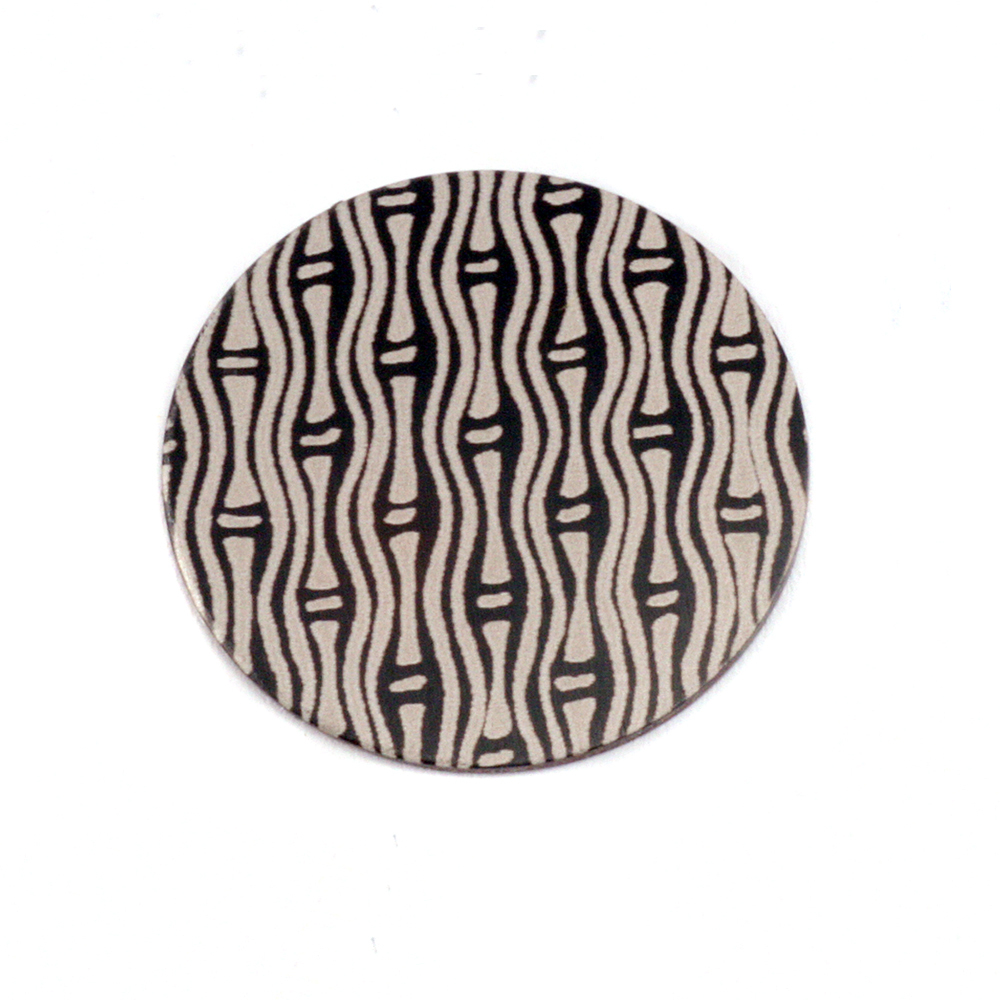 Anodized Aluminum 5/8" Circle, Black Design #20, 22g