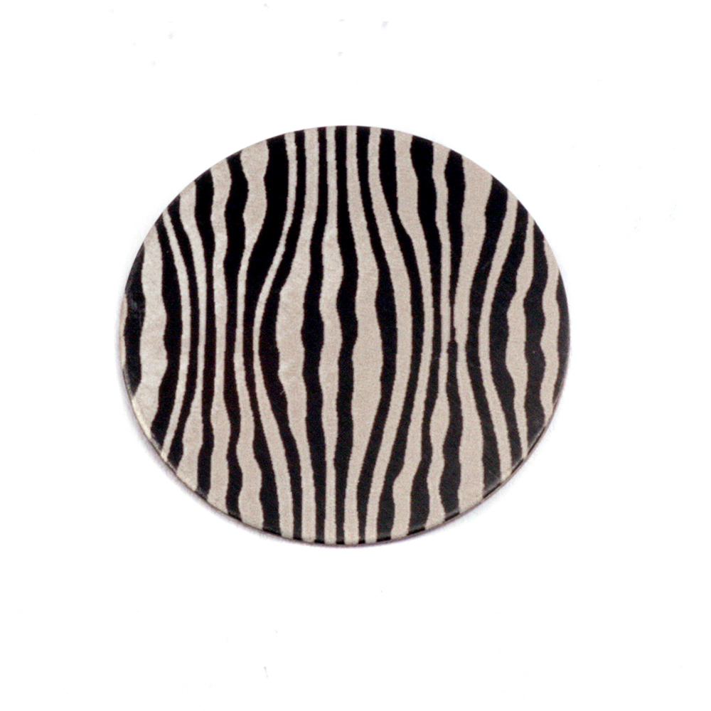 Anodized Aluminum 5/8" Circle, Black Design #18, 22g