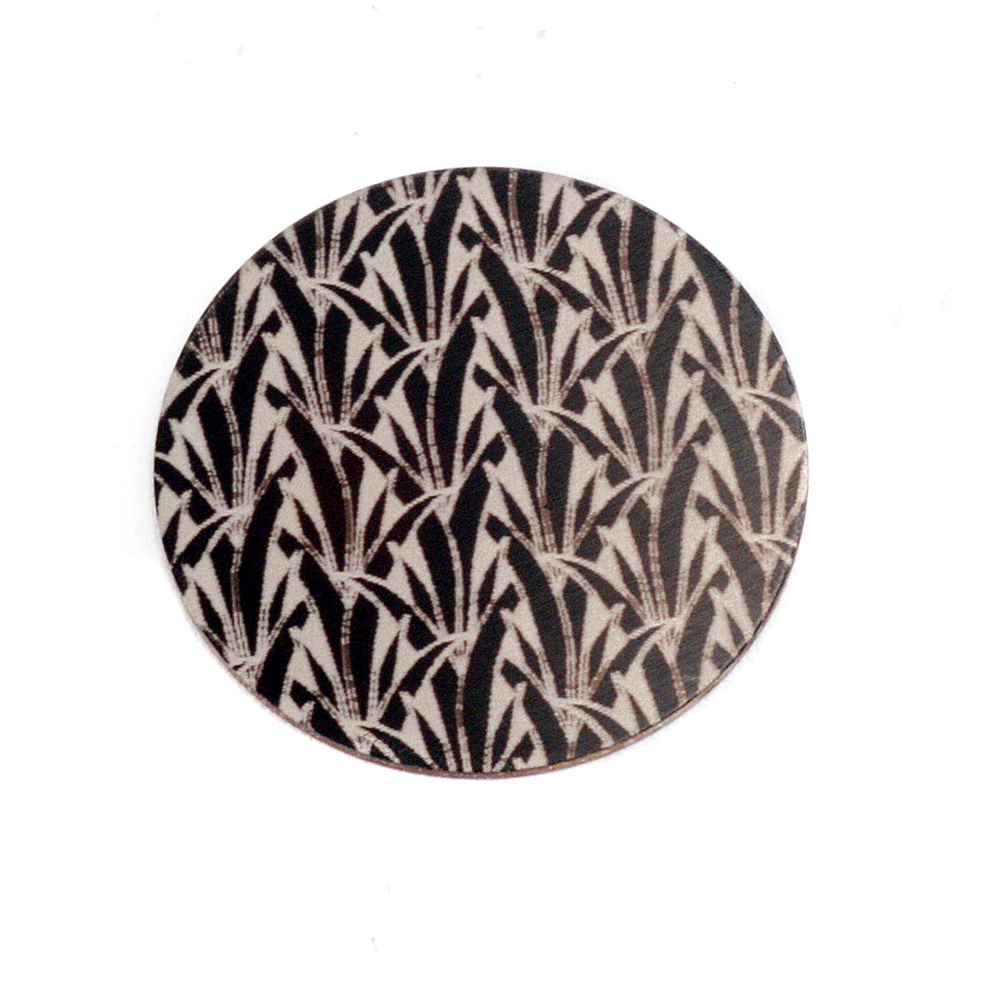 Metal Stamping Blanks Anodized Aluminum 5/8" Circle, Black Design #19, 22g