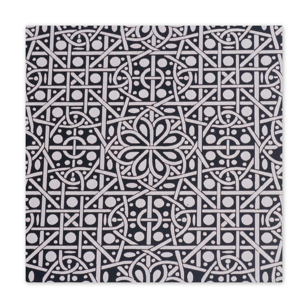 Anodized Aluminum Sheet, 3" X 3", 22g, Design H - BLACK