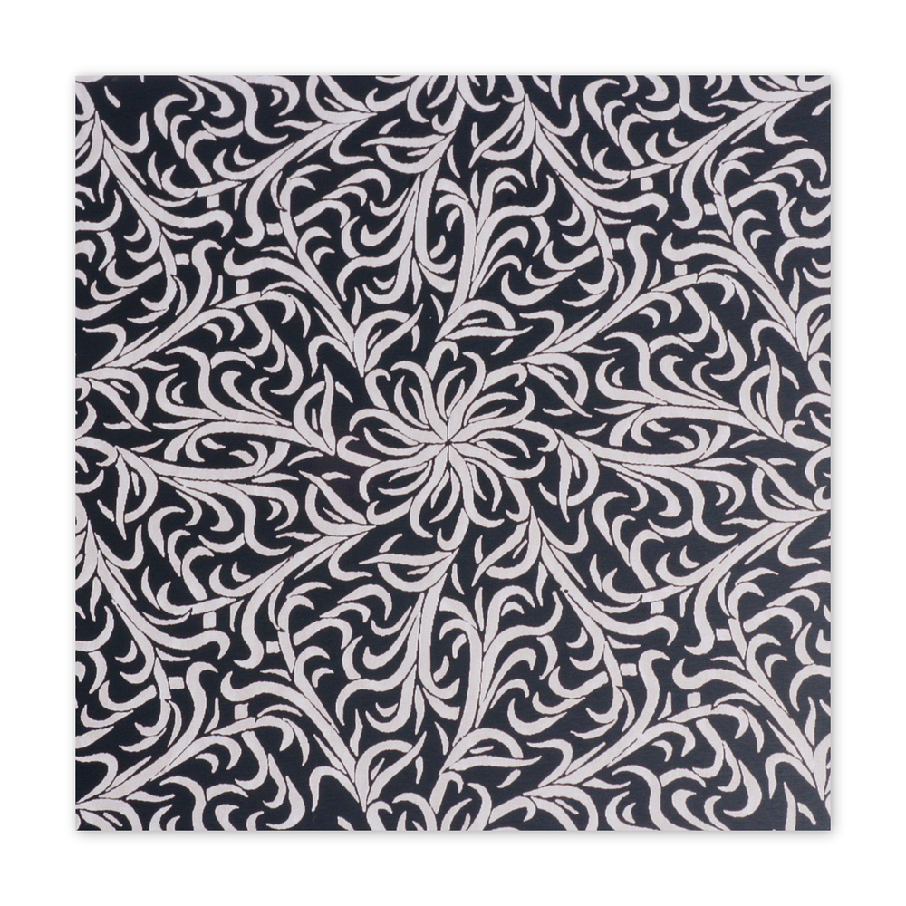 Anodized Aluminum Sheet, 3" X 3", 22g, Design I - BLACK