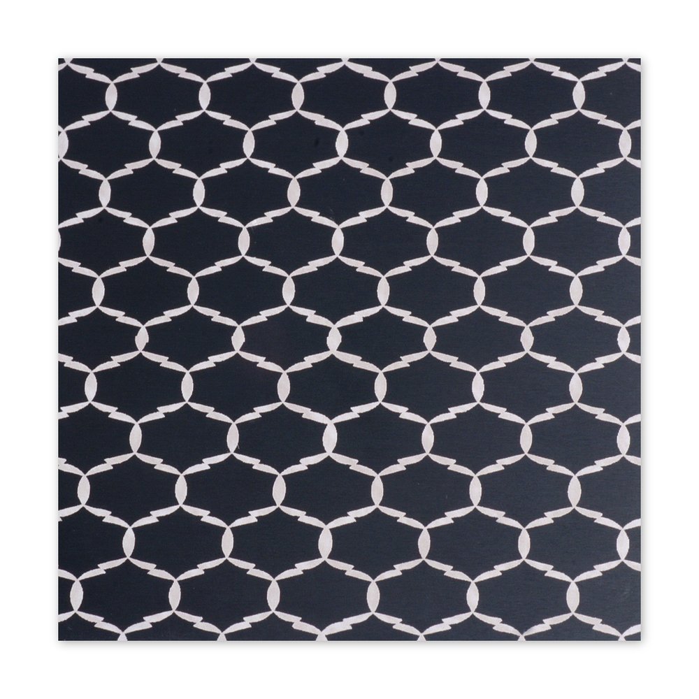 Anodized Aluminum Sheet, 3" X 3", 22g, Design L - BLACK