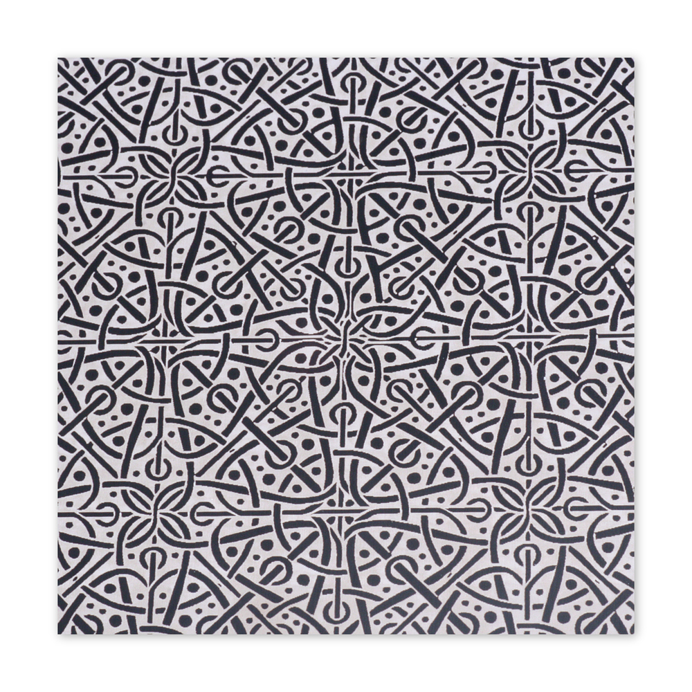 Anodized Aluminum Sheet, 3" X 3", 22g, Design M - BLACK