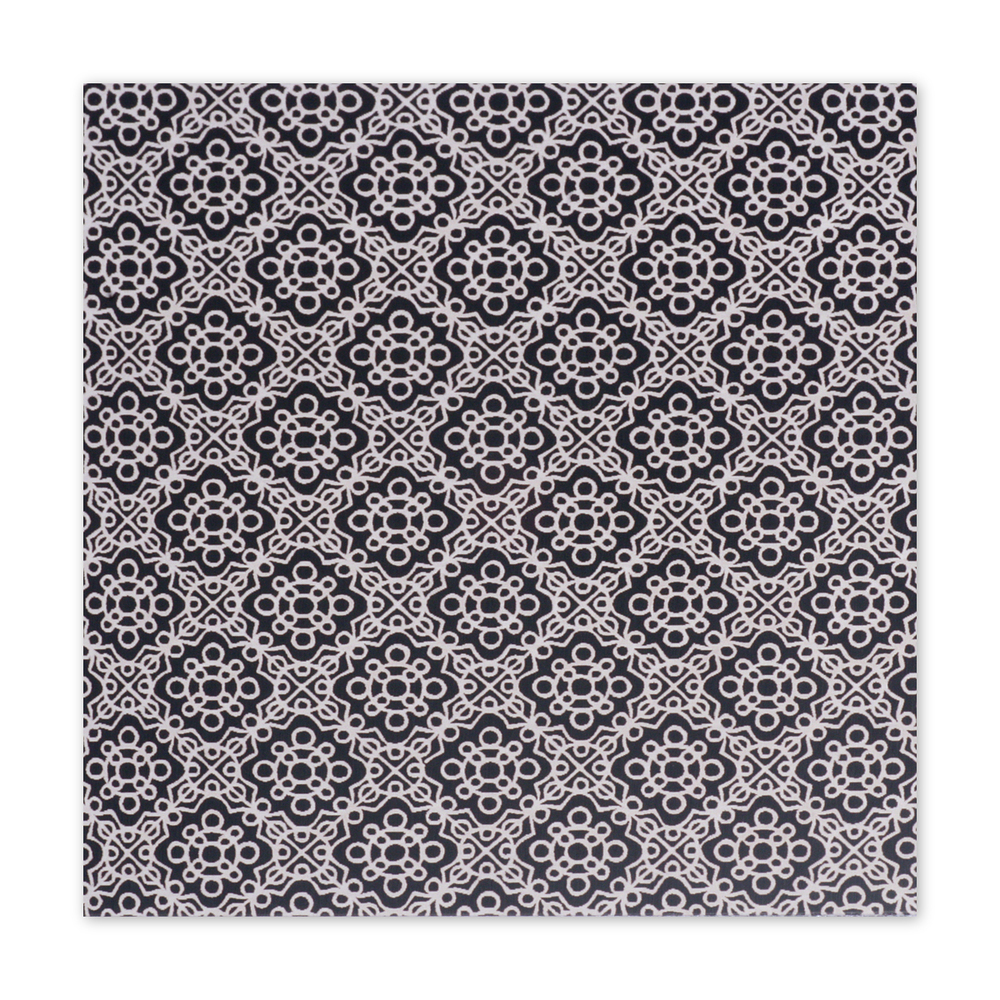 Anodized Aluminum Sheet, 3" X 3", 22g, Design P - BLACK